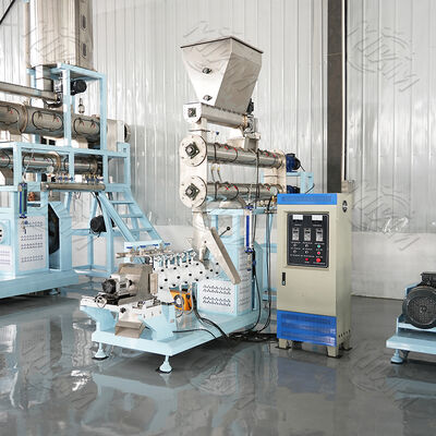 Twin screw floating fish feed pellet extruder machine Wet Type Pellet Floating Feed Steam Home Use Plant Manufacturer Core Pump Gear Bearing