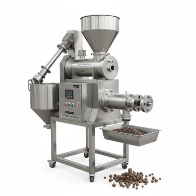 ステンレス鋼製の魚飼料ペレット機械 容量100~2000kg/h ペットフードを抽出するための自動給餌
