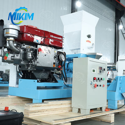 MIKIM 500 kg/h ディーゼル シングルスクリュー 浮遊魚食ペレット製造機 水産飼料 エクストルーダー 浮遊ペット食パンフーフ機